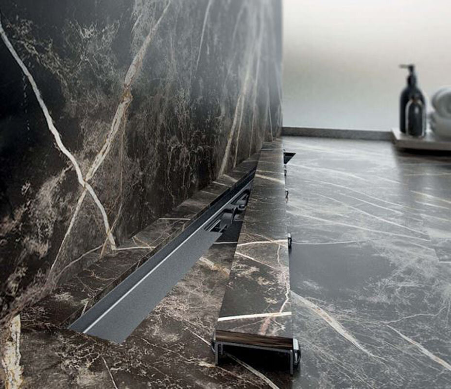 Изображение товара Дренажный канал AlcaPlast APZ115-650 с решеткой под кладку плитки