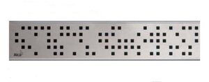 Изображение товара Решетка водосточная AlcaPlast Code-750L из нержавеющей стали глянцевая 750 мм