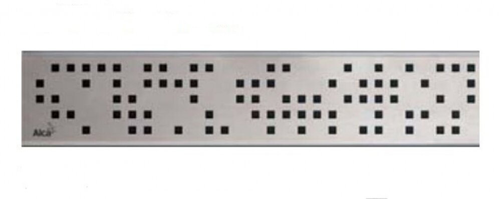 Изображение товара Решетка водосточная AlcaPlast Code-850L, нержавеющая сталь глянцевая