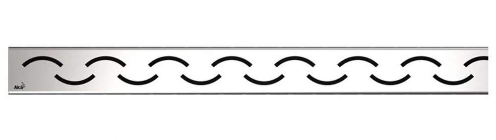 Изображение товара Стальная водосточная решетка AlcaPlast Smile-950L глянцевая чехия