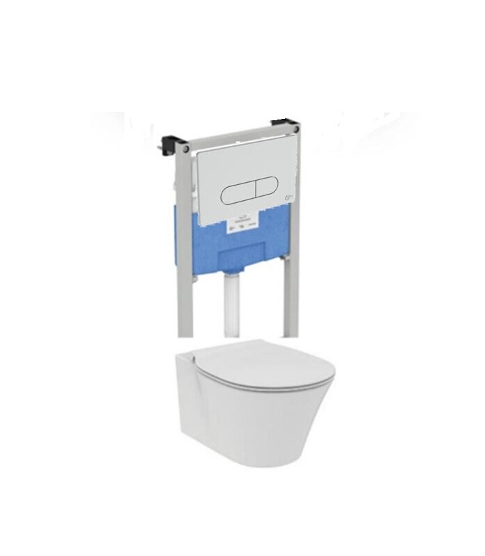 Изображение товара Инсталляция Ideal Standard ProSys R031001 с унитазом Connect Air AquaBlade E005401, сиденье микролифт, клавиша, комплект