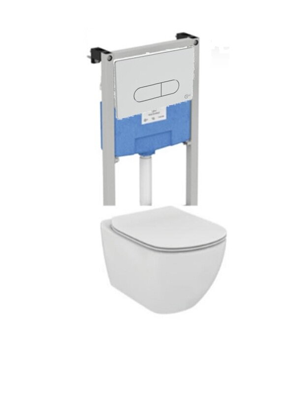 Изображение товара Инсталляция Ideal Standard ProSys R030501 с унитазом T007901 TESI AquaBlade, клавиша, сиденье микролифт, комплект Изображение товара Инсталляция Ideal Standard ProSys R030501 с унитазом T007901 TESI AquaBlade, клавиша, сиденье микролифт, комплект