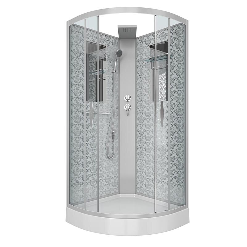 Изображение товара Душевая кабина Niagara Lux NGL-7715WBK 90x90 с тропическим душем и раздвижными дверями Изображение товара Душевая кабина Niagara Lux NGL-7715WBK 90x90 с тропическим душем и раздвижными дверями