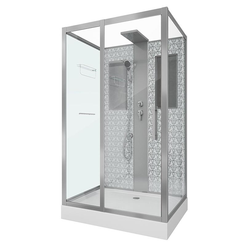 Изображение товара Душевая кабина Niagara Lux NGL-7711WBK без крыши с тропическим душем 120x90 см Изображение товара Душевая кабина Niagara Lux NGL-7711WBK без крыши с тропическим душем 120x90 см