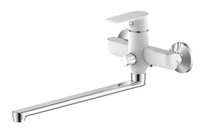 Изображение товара Смеситель Zenta Бланко Z2502W для ванны и душа, хром/белый