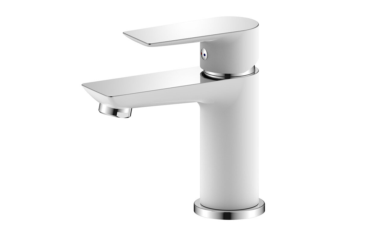 Изображение товара Смеситель Zenta Бланко Z2506W для раковины хром/белый однорычажный