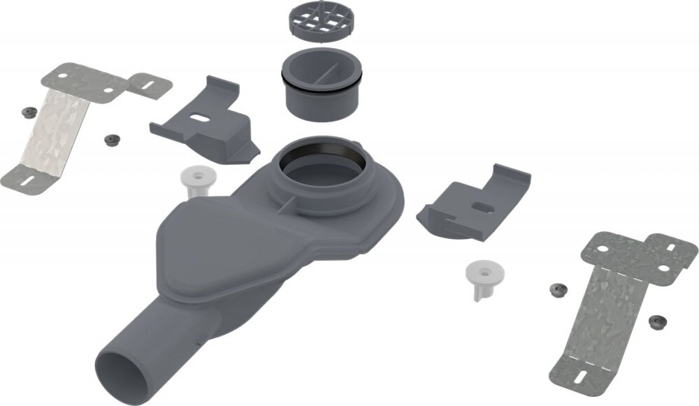 Изображение товара Cифон экстра низкий для душевых DN40 Alcaplast APZ-S6 с комплектом регулировки ножек