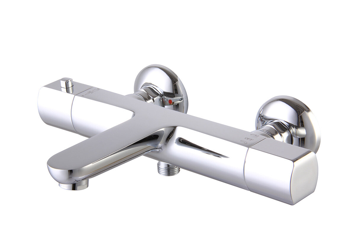 Изображение товара Смеситель для ванны и душа Smartsant Смарт-Термофло SM094003AA нержавеющий хром