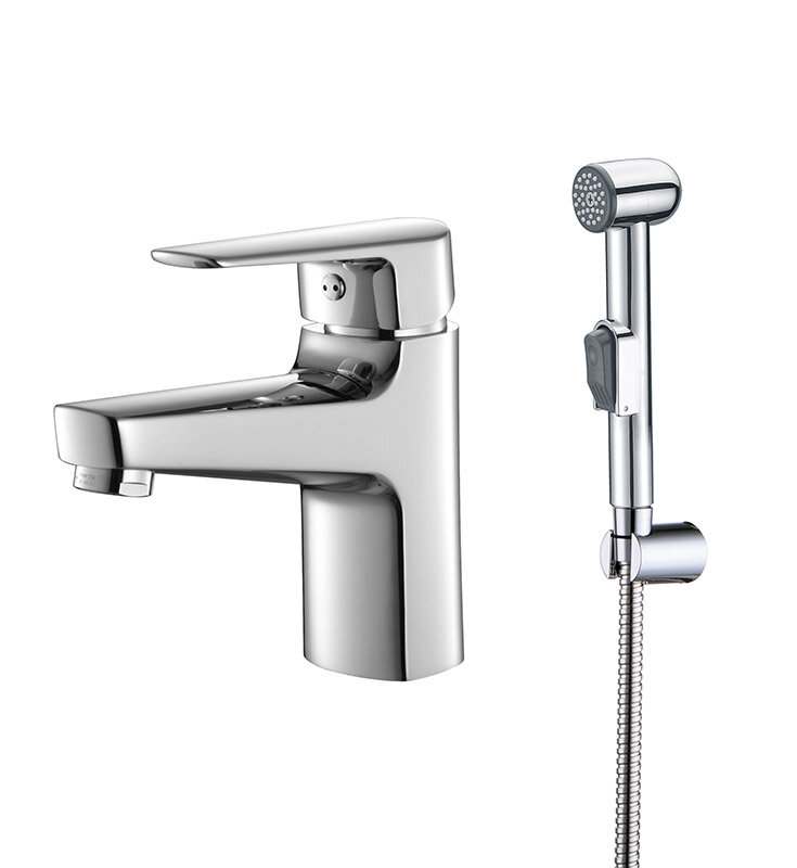 Изображение товара Смеситель Smartsant Смарт-Инлайн SM103511AA для раковины с гигиеническим душем, хром