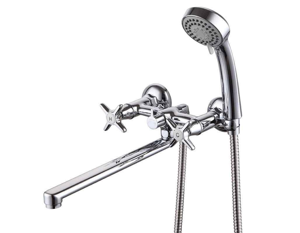 Изображение товара Смеситель Smartsant Смарт-Рэйн для ванны и душа SM230002AA, хром, длинный излив