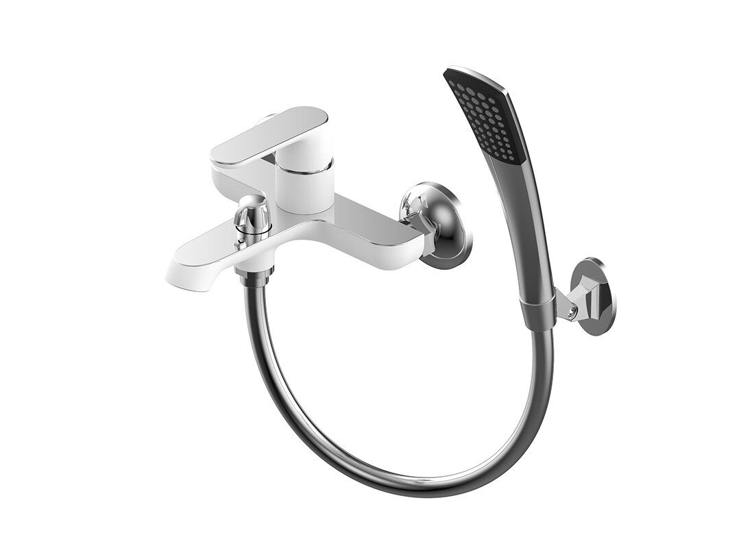 Изображение товара Смеситель для ванны и душа Smartsant Смарт-Афалина SM233503AW белый хром