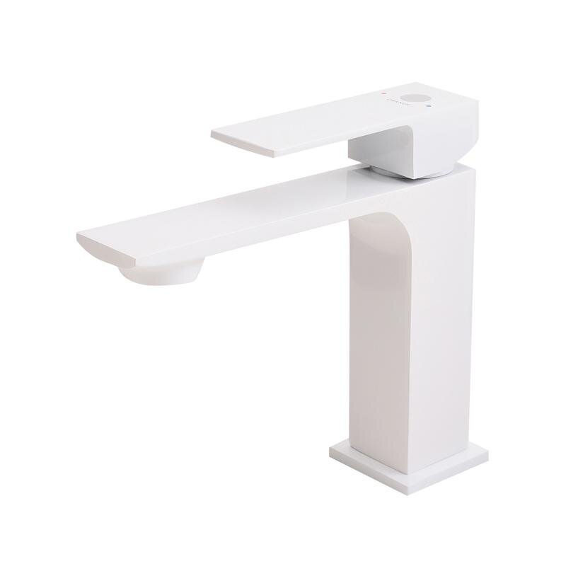 Изображение товара Смеситель Orange Lutz M04-021W для раковины белый с однорычажным управлением