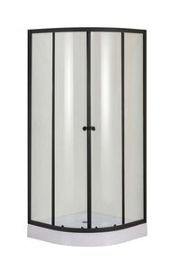 Изображение товара Душевой уголок Orange E01, E01-100TB, 98 х 98 х 202,5 см, с поддоном, стекла прозрачные, профиль черный