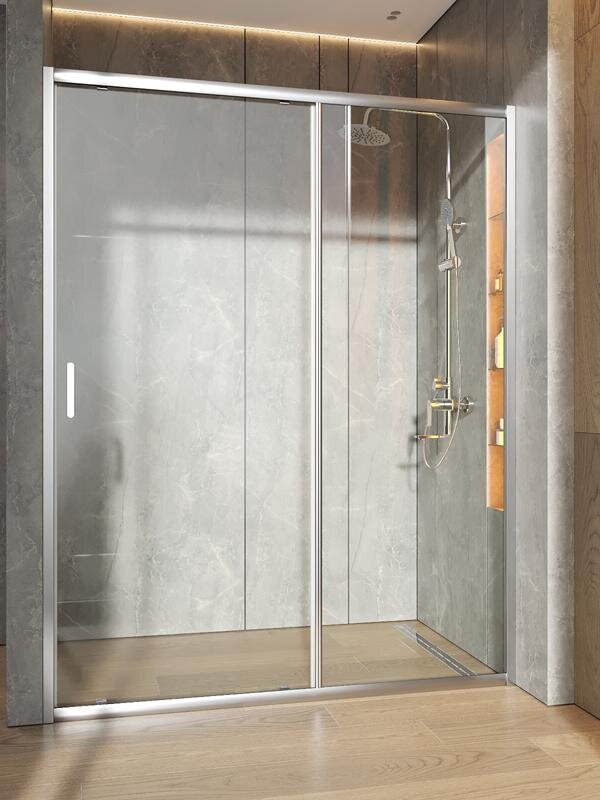 Изображение товара Душевая дверь в нишу Orange E02-150TCR 150х190 см раздвижная хром Германия