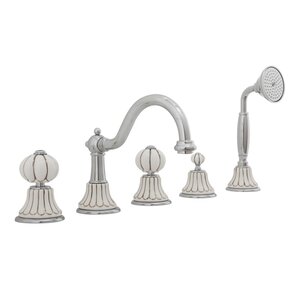 Изображение товара Cмеситель Migliore Olivia 19013 на борт ванны, хром, ручки декор платина