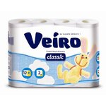 Туалетная бумага Veiro Professional Classic P212RW01, двухслойная, белая (Блок: 12 рулонов) - фото 1