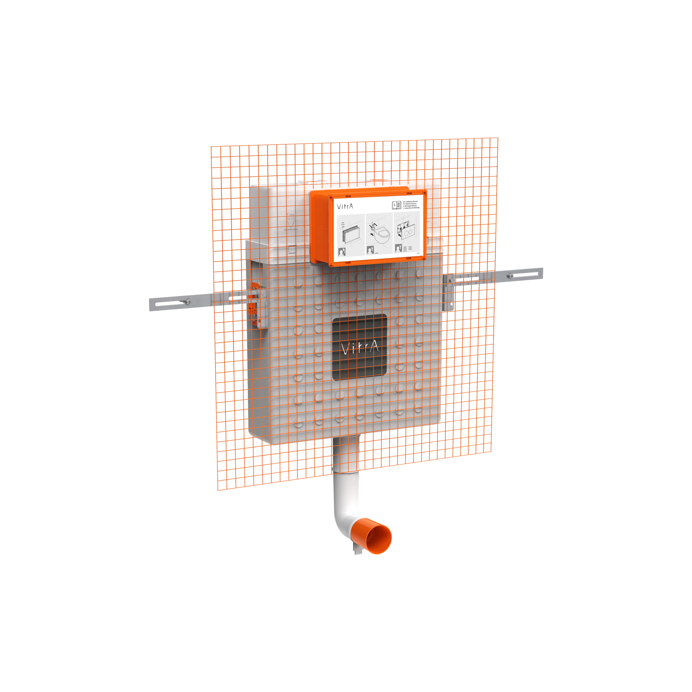 Изображение товара Бачок скрытого монтажа Vitra V12 762-1740-01 с двухрежимным смывом