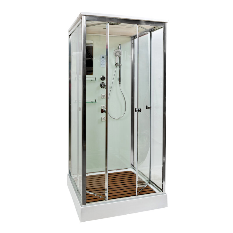 Изображение товара Душевая кабина Dto V9015, 90 x 90 см, с электрикой, гидромассажем, стекла матовые Изображение товара Душевая кабина Dto V9015, 90 x 90 см, с электрикой, гидромассажем, стекла матовые