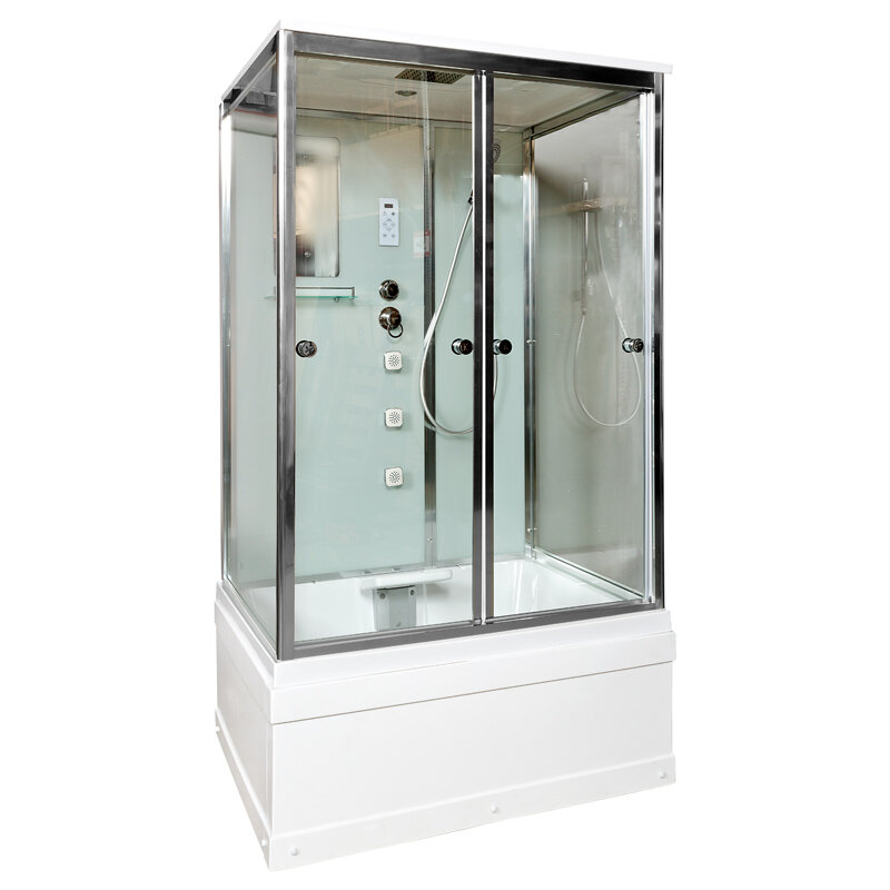 Изображение товара Душевая кабина Dto V1245, 120 x 90 см, с электрикой, гидромассажем, с сиденьем