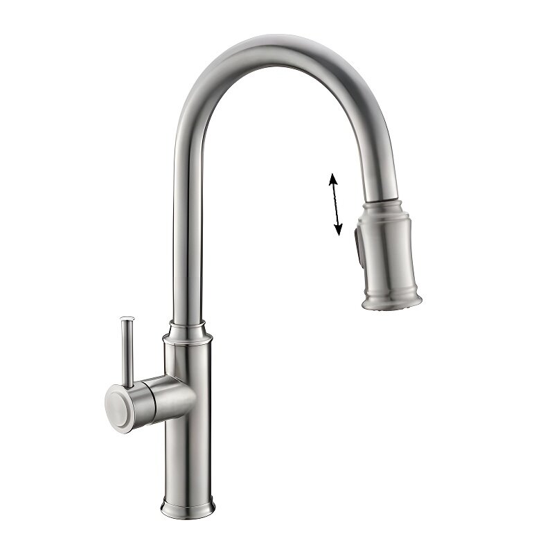 Изображение товара Смеситель BelBagno BB-LAM58-IN с выдвижным изливом для кухни