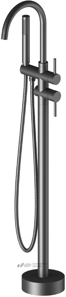 Изображение товара Смеситель напольный Timo Saona 2300/03Y-CR для ванны и душа, черный