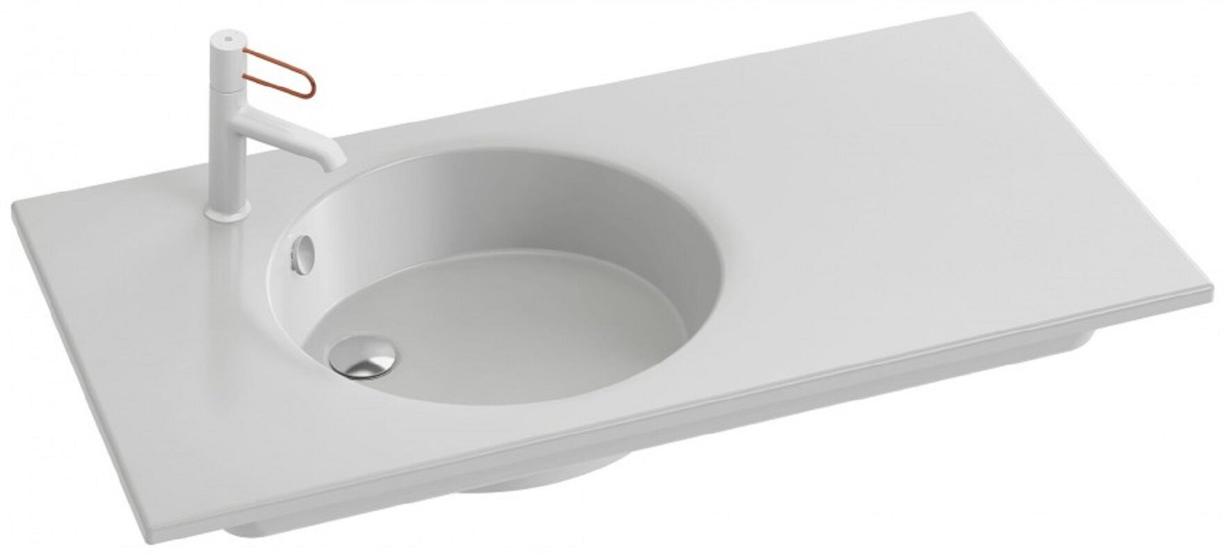 Изображение товара Раковина-столешница Jacob Delafon Odeon Rive Gauche EXAU112-Z-00 100 см