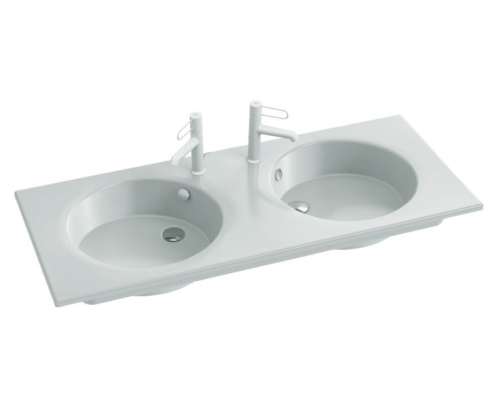 Изображение товара Раковина-столешница Jacob Delafon Odeon Rive Gauche 120 см EXAT112-Z-00 белая