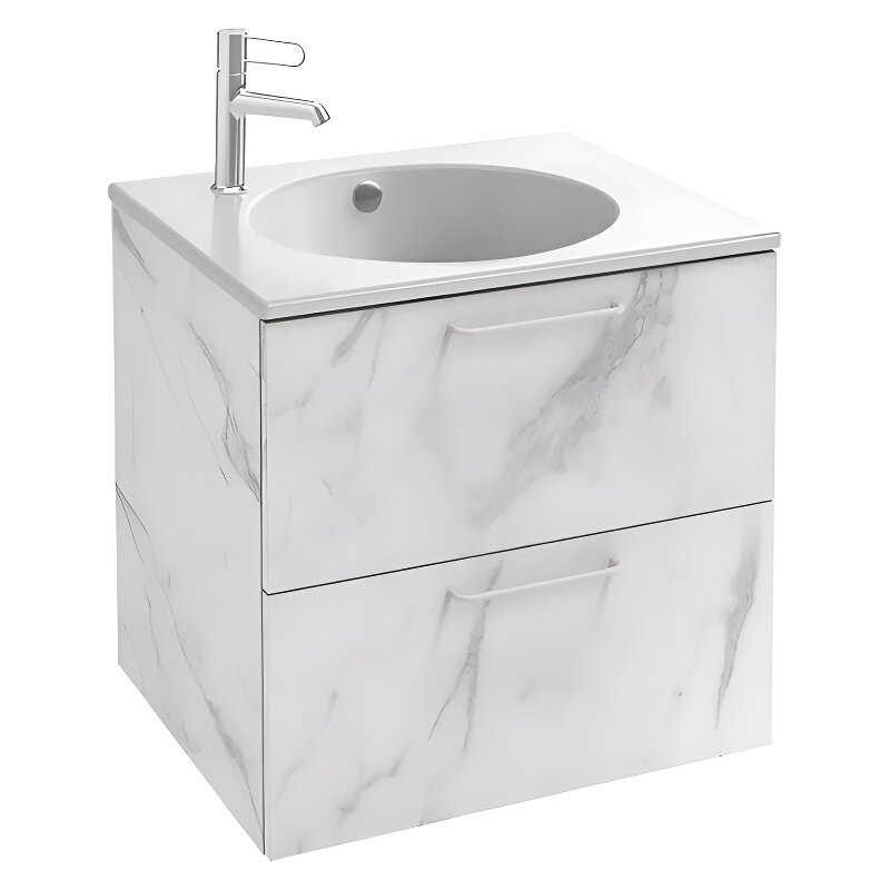 Изображение товара Тумба под раковину Jacob Delafon Odeon Rive Gauche 60 см белый мрамор