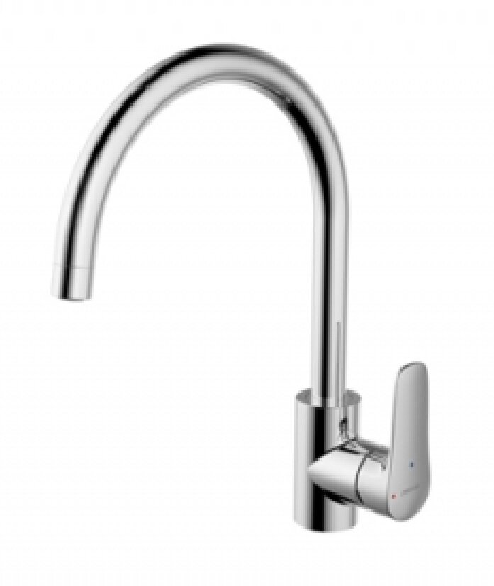 Изображение товара Смеситель для кухонной мойки Bravat Source F7173218CP-ENG хром, поворотный