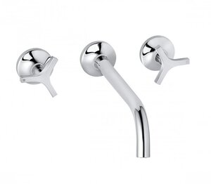 Изображение товара Смеситель для раковины Kludi Nova Fonte 201460539 с тремя отверстиями хром