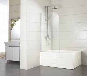 Изображение товара Шторка на ванну Bravat Alfa BG070.5110A-1 70 x 150 см прозрачная