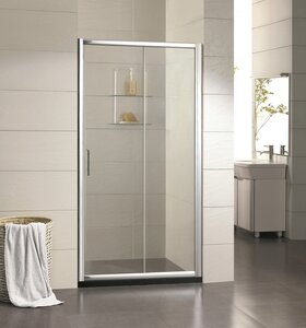 Изображение товара Душевая дверь в нишу Bravat Drop BD120.4100A 120x200 см раздвижная стеклянная хром