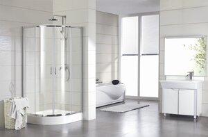 Изображение товара Душевой уголок Bravat Drop BS090.1200A 90x90 см стекло хром раздвижной