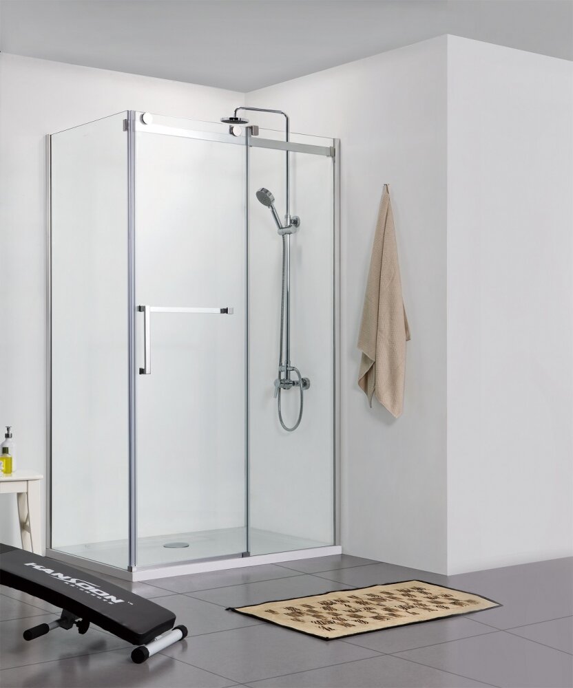 Изображение товара Душевой уголок Bravat Wave BS120.3102S, 120 x 80 x 200 см, двери раздвижные, стекло прозрачное, хром