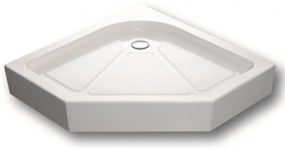 Изображение товара Пятиугольный душевой поддон Bravat Type-P1 P39 90x90 см с сифоном и ножками
