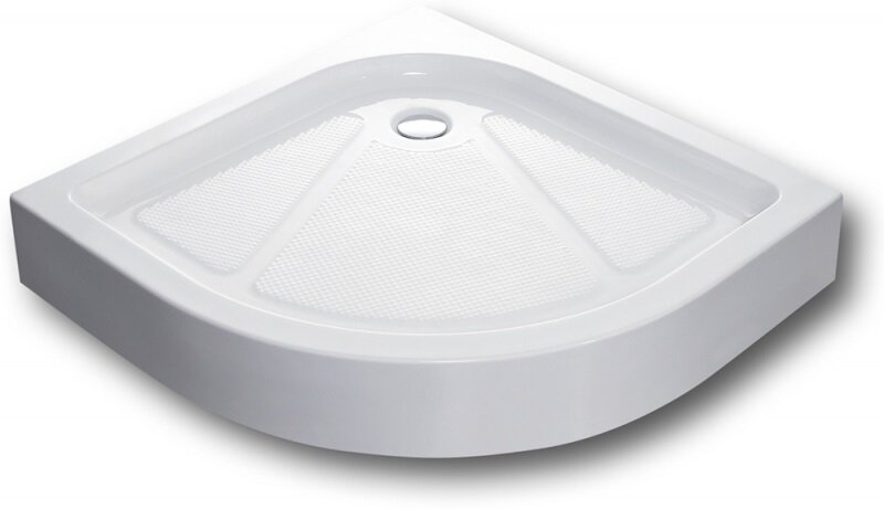 Изображение товара Душевой поддон Bravat Type-R2 Р210 100x100 см четверть круга с сифоном и ножками, белый
