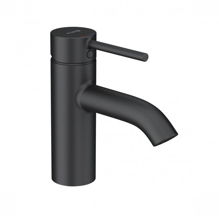 Изображение товара Смеситель для раковины Kludi Bozz 382723976 черный матовый горизонтальный монтаж