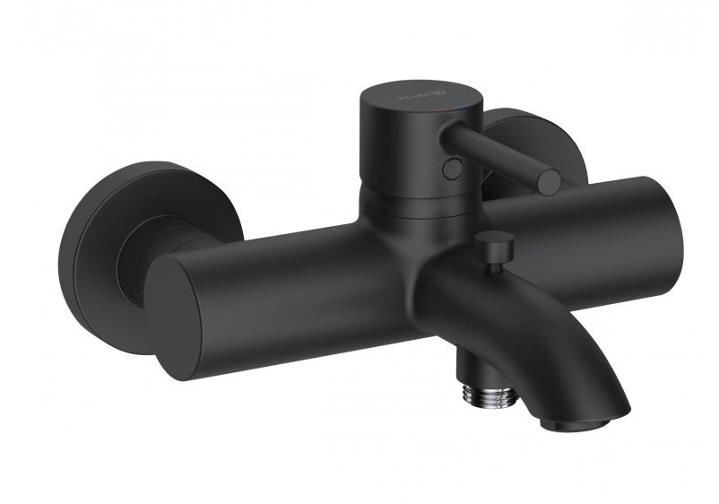 Изображение товара Смеситель для ванной и душа Kludi Bozz 386913976 черный матовый с фиксированным изливом