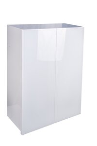 Изображение товара Подвесной шкаф Style Line Даймонд Люкс Plus 60 см белый МДФ стекло Lacobel