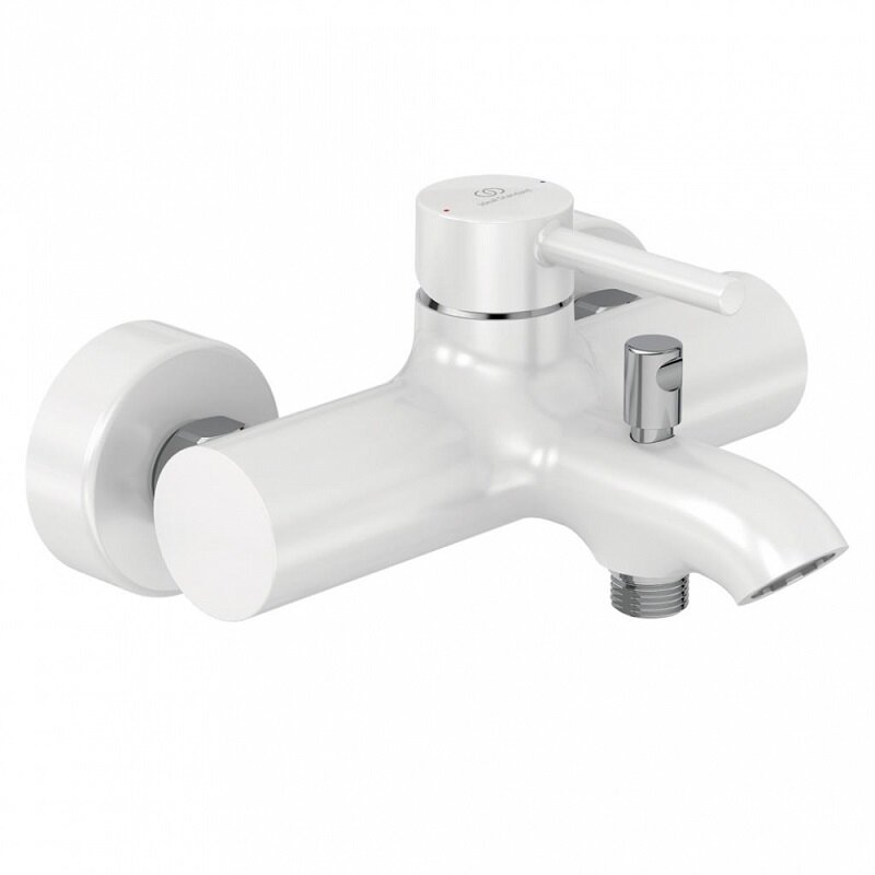 Изображение товара Смеситель Ideal Standard Ceraline BC199U5 для ванны и душа, белый матовый и хром