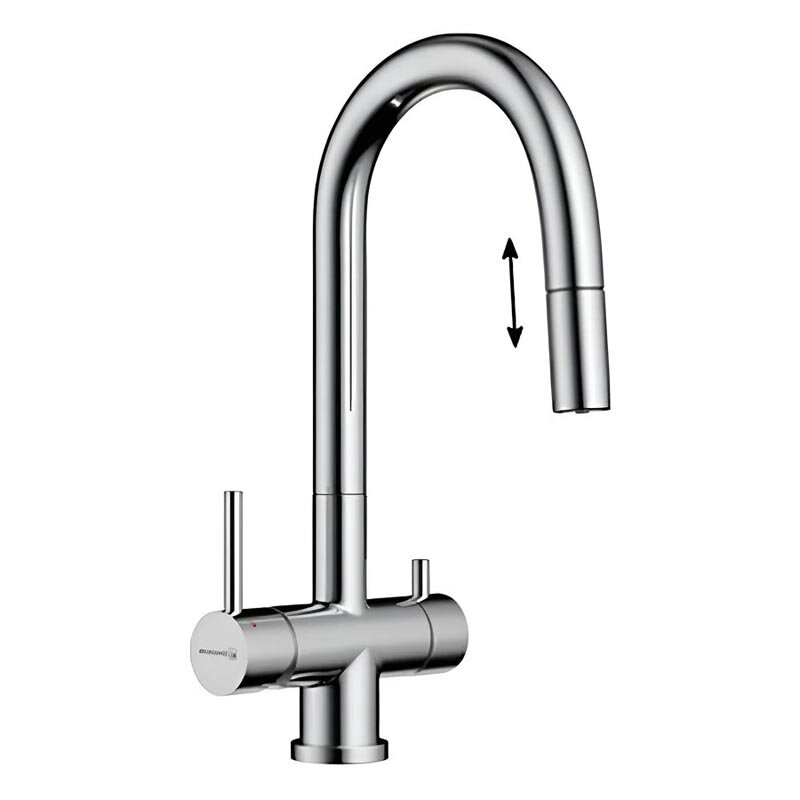 Изображение товара Смеситель для кухни Omoikiri Akita-S-C с выдвижным изливом хром