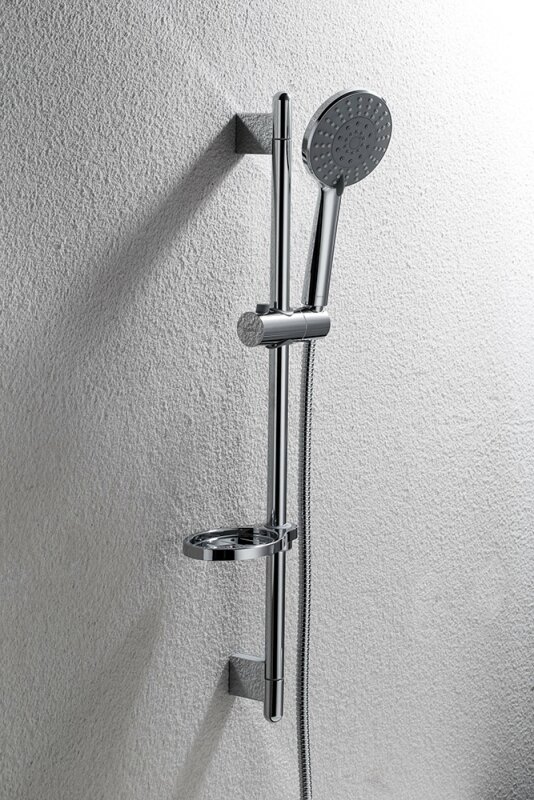 Изображение товара Душевой гарнитур Bravat Waterfall D152CP-2A-RUS штанга 75 см, лейка 3 режимов, хром