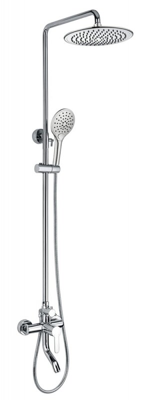 Изображение товара Душевая колонна Bravat Stream F6334368CP-A-RUS со смесителем для ванны и душа, хром