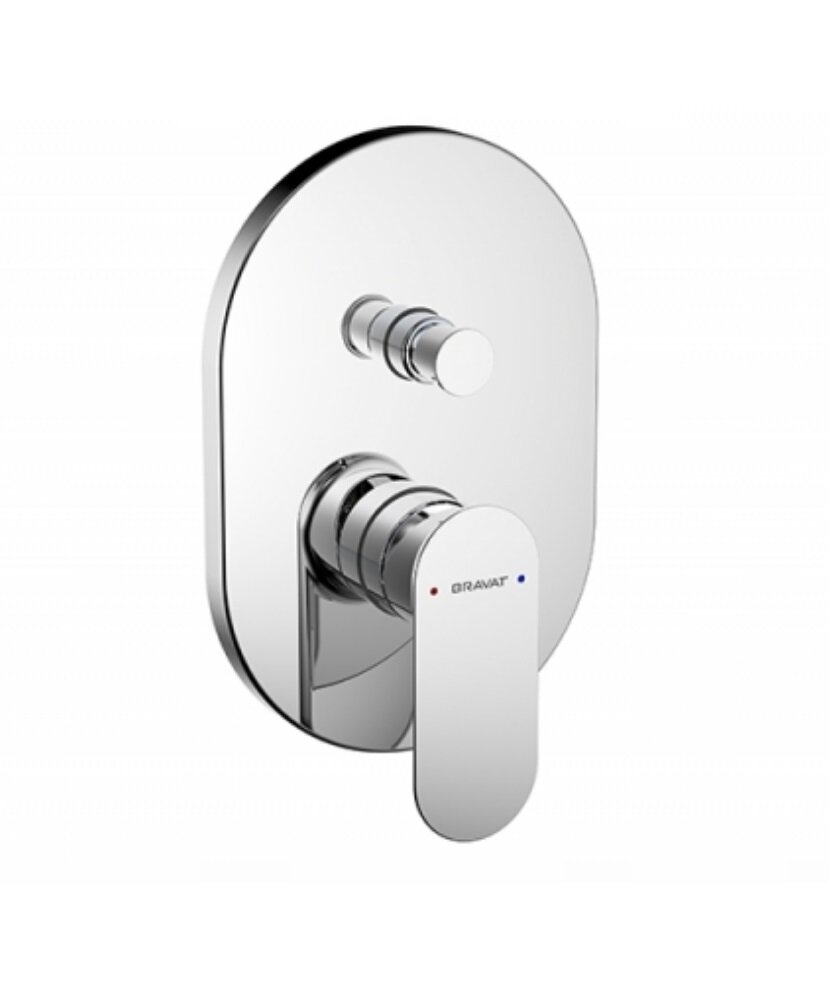 Изображение товара Смеситель для душа Bravat Gina PB865104CP-2-ENG хром встроенный 10 лет гарантия