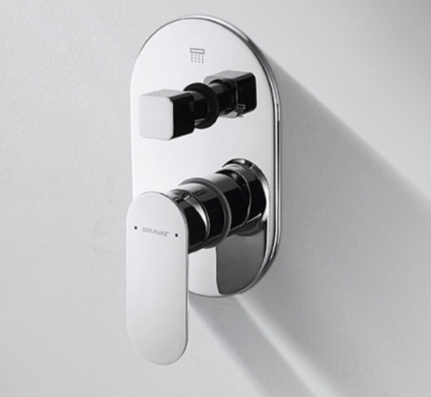 Изображение товара Смеситель Bravat Gina P69194C-ENG для душа, хром, встраиваемый