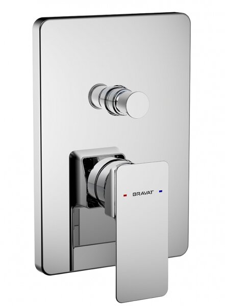 Изображение товара Смеситель Bravat Phillis PB856101CP-2-ENG встраиваемый, функции 2, хром