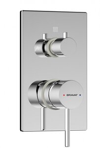 Изображение товара Смеситель Bravat Arc P69193C-ENG встраиваемый, функции 3, хром