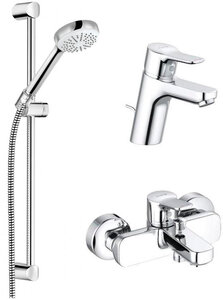 Изображение товара Набор смесителей 3 в 1 Kludi Pure&Easy 376850565 для ванны, хром