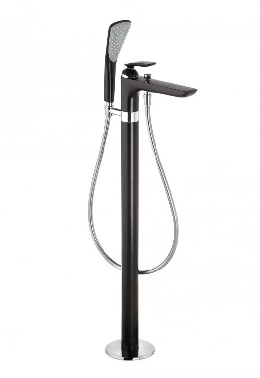 Изображение товара Смеситель Kludi Balance 525908775 для ванны напольный, черный матовый