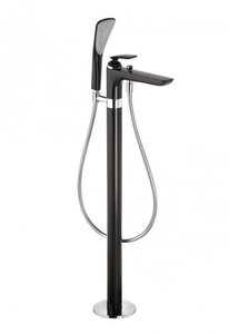 Изображение товара Смеситель Kludi Balance 525908775 для ванны напольный, с душевой лейкой, чёрный матовый